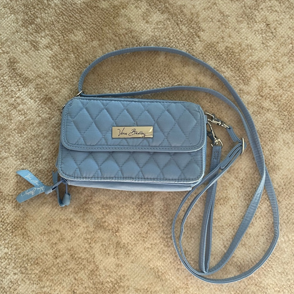 Vera Bradley Quilted Crossbody in Light Blue